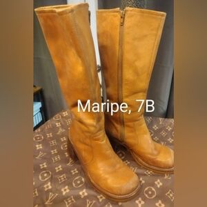 Maripe Vintage Tan Leather Boots
